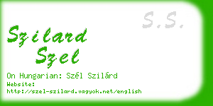 szilard szel business card